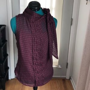 Banana Republic Swiss dot shell and matching cami